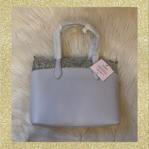 Kate Spade Flash Glitter Satchel - NWT - Grey